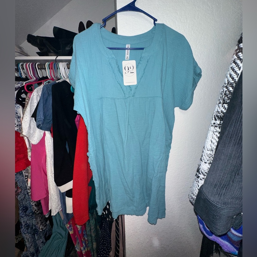 Never worn casual blue dress